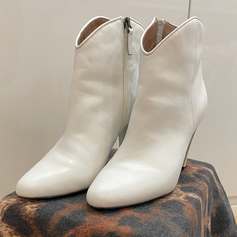 Halogen White Ankle Boots
